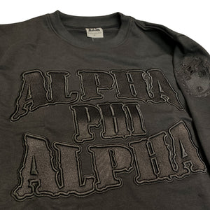 Alpha Phi Alpha Black on Black Crewneck Sweater