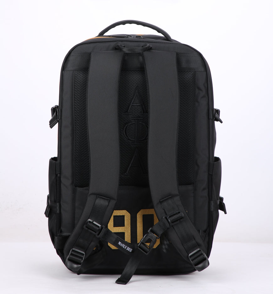 Alpha Phi Alpha Embroidered Black and Gold Backpack Winters Industries 