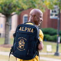 Alpha Phi Alpha Embroidered Black and Gold Backpack Winters Industries 
