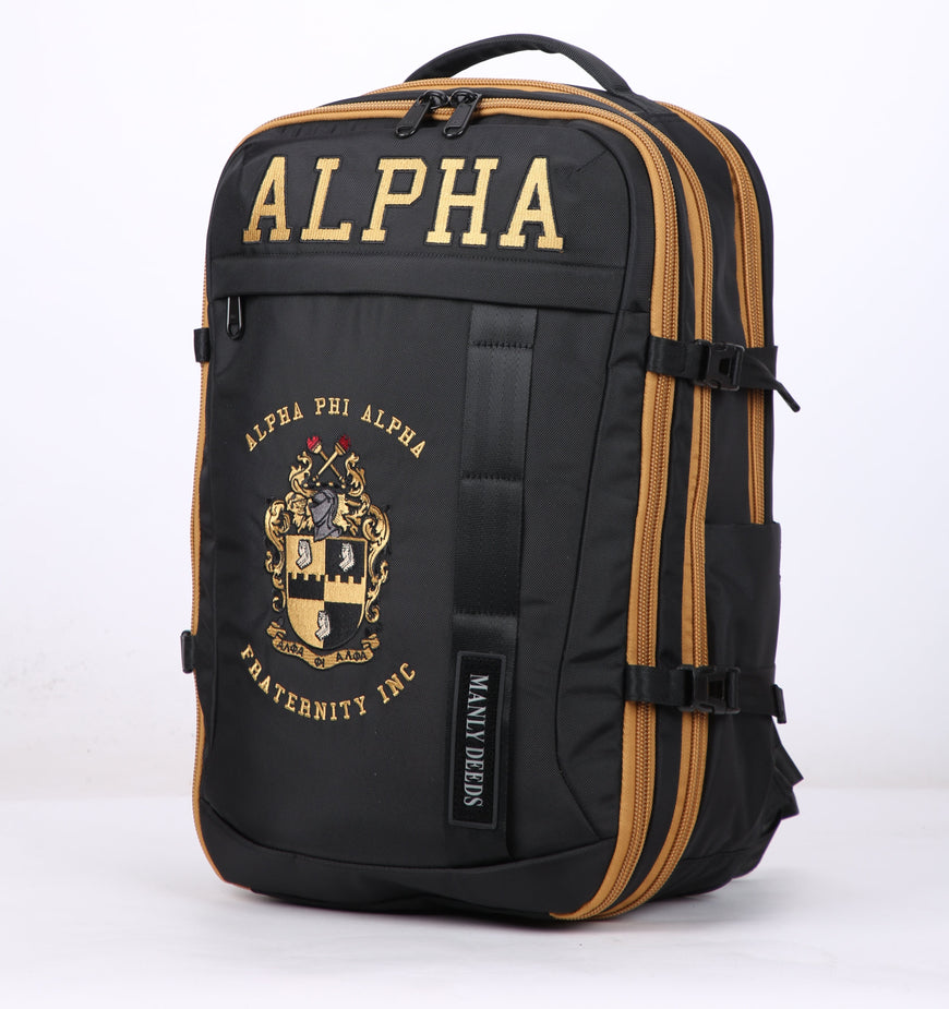 Alpha Phi Alpha Embroidered Black and Gold Backpack Winters Industries 