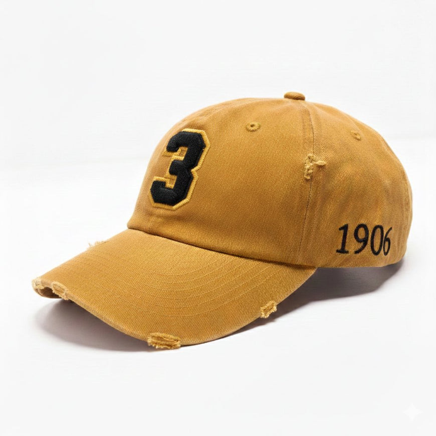 Alpha Phi Alpha Gold Chenille Cap with Line Number Hat Winters Industries by Fully Promoted Mesquite 