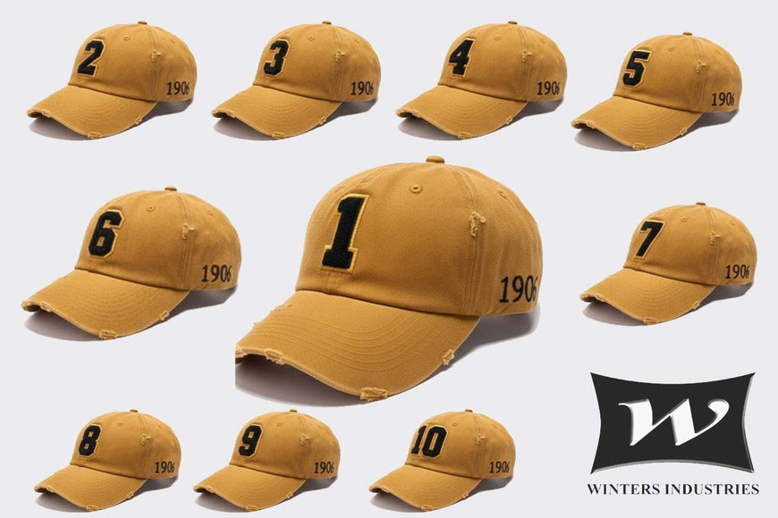Alpha Phi Alpha Gold Chenille Cap with Line Number Hat Winters Industries by Fully Promoted Mesquite 