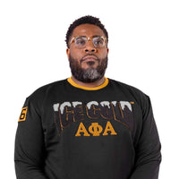 Alpha Phi Alpha "ICE COLD" Chenille Sweater Black