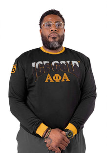 Alpha Phi Alpha "ICE COLD" Chenille Sweater Black