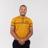 Alpha Phi Alpha Knitted Polo Gold Winters Industries 
