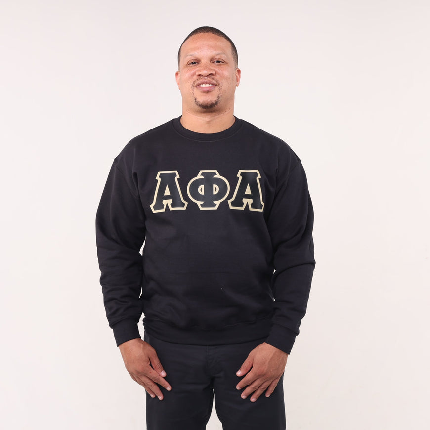 Alpha Phi Alpha Letters Sweatshirt Shirts wintersindustries S Black 