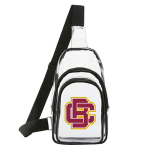 Bethune Cookman University HBCU Clear Crossbody Stadium Bag with Black Trim