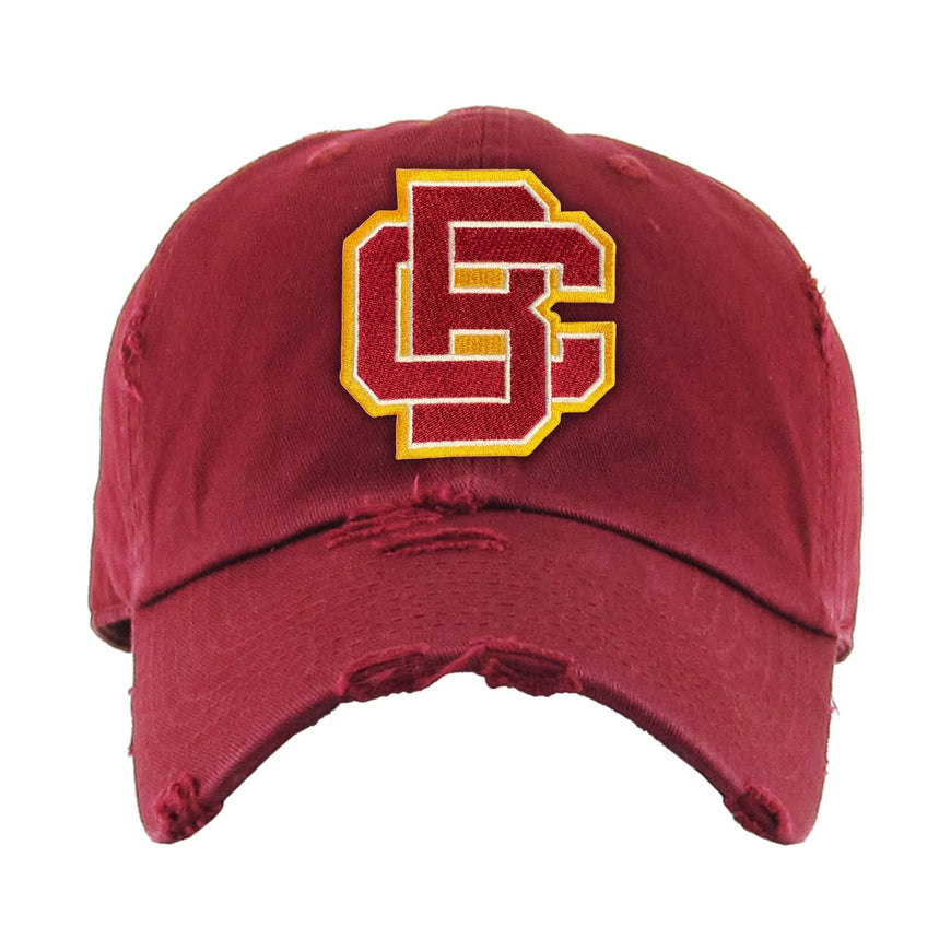 Bethune-Cookman University (BCU) HBCU Distressed Cap Winters Industries Maroon 