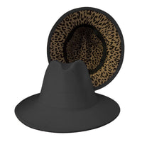 Black/Leopard Fedora Winters Industries 