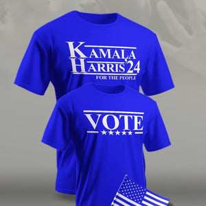 Blue and White Vote Kamala 2024 Flag combo