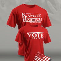 Crimson and Cream Vote Kamala 2024 Flag combo