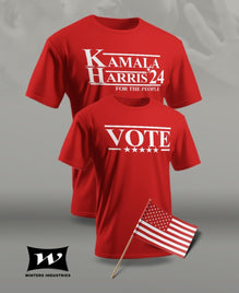 Crimson and Cream Vote Kamala 2024 Flag combo