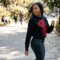 Delta Sigma Theta Black and Crimson Torch Knitted Sweater Winters Industries 