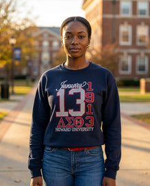Delta Sigma Theta Bling and Rhinestone "January 13 1913 Howard University Sweatshirt / Tshirt