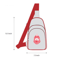 Delta Sigma Theta Clear Stadium Bag with Red Trim Stadium Bag Winters Industries 