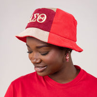 Delta Sigma Theta Corduroy Bucket Hat with 3D Embroidered Letters Winters Industries 