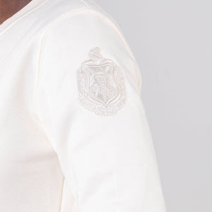 Delta Sigma Theta Cream on Cream Cropped Crewneck Sweater Winters Industries 