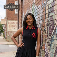 Delta Sigma Theta Crimson and Black Tennis Dress Winters Industries 