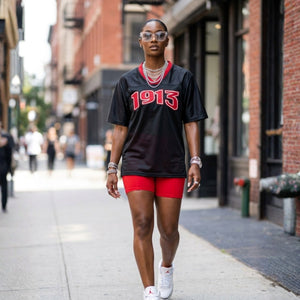 Delta Sigma Theta Embroidered 1913 Black Jersey Winters Industries 