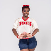 Delta Sigma Theta Embroidered 1913 Cropped Jersey Winters Industries 