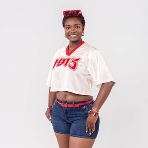 Delta Sigma Theta Embroidered 1913 Cropped Jersey Winters Industries 