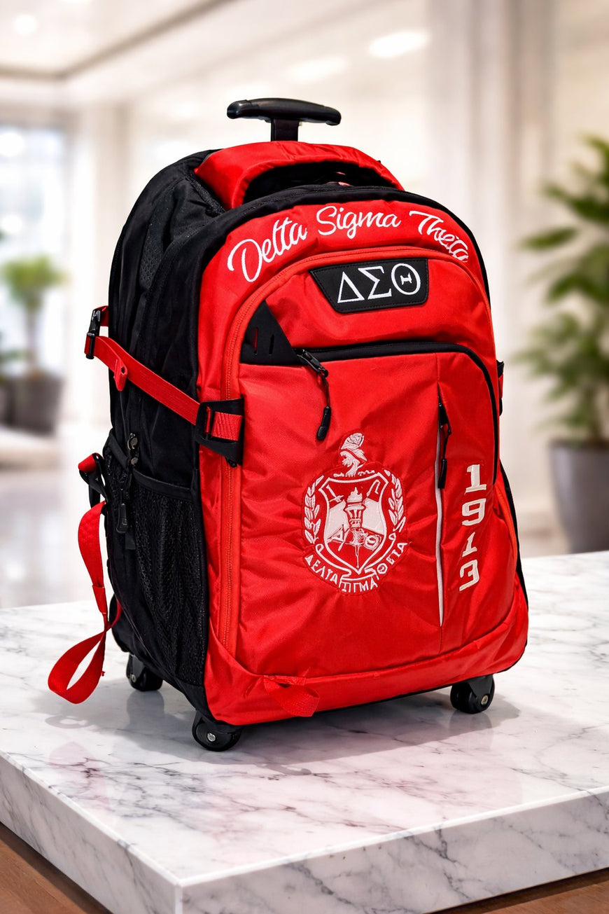 Delta Sigma Theta Embroidered Backpack/Trolley Bag Winters Industries by Fully Promoted Mesquite 