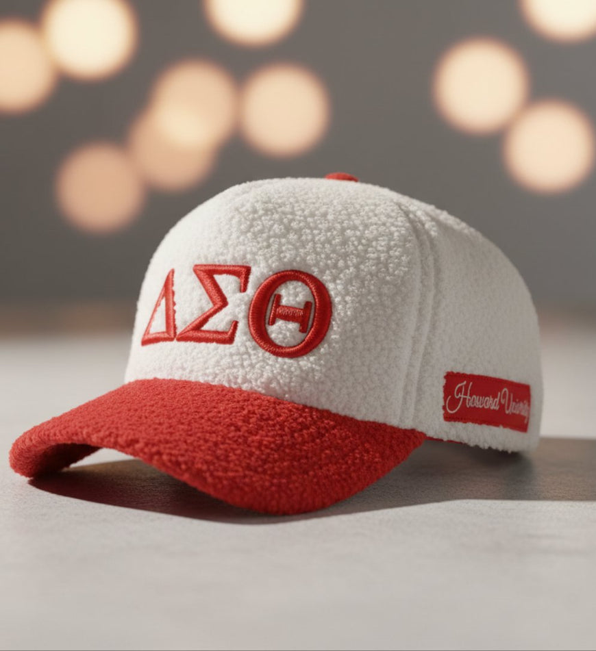 Delta Sigma Theta Embroidered Sherpa Cap Winters Industries 