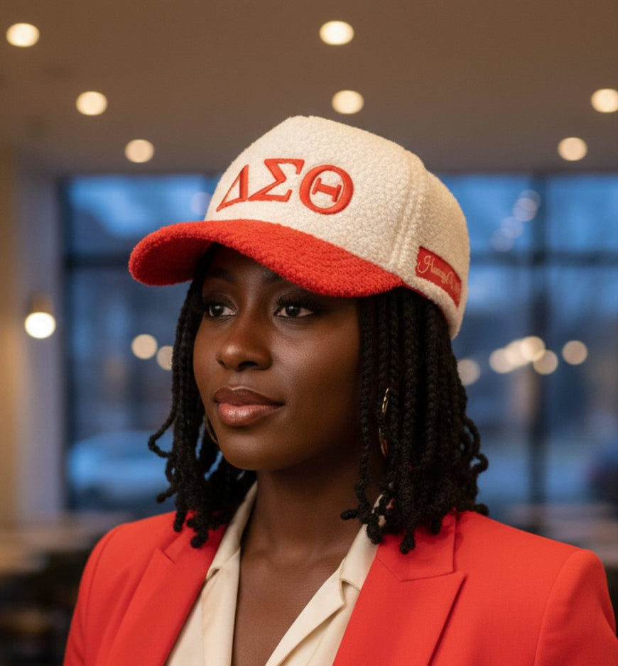 Delta Sigma Theta Embroidered Sherpa Cap Winters Industries 