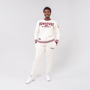 Delta Sigma Theta Fortitude Chenille Short/Jogger Set Cream Shirts Winters Industries by Fully Promoted Mesquite 