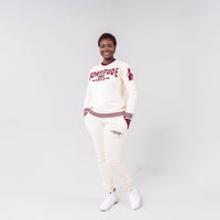 Delta Sigma Theta Fortitude Chenille Short/Jogger Set Cream Shirts Winters Industries by Fully Promoted Mesquite 