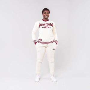 Delta Sigma Theta Fortitude Chenille Short/Jogger Set Cream Shirts Winters Industries by Fully Promoted Mesquite S Jogger Set 