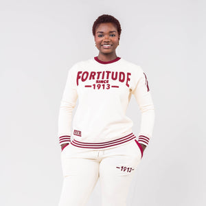 Delta Sigma Theta Fortitude Chenille Short/Jogger Set Cream Shirts Winters Industries by Fully Promoted Mesquite S Sweater Only 