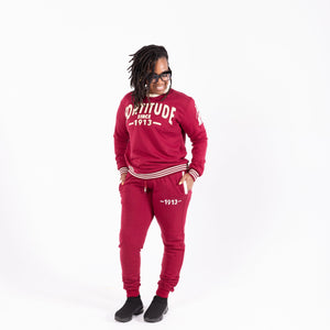 Delta Sigma Theta Fortitude Chenille Short/Jogger Set Crimson