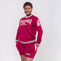 Delta Sigma Theta Fortitude Chenille Short/Jogger Set Crimson Shirts Winters Industries by Fully Promoted Mesquite S Short Set 