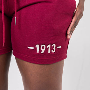 Delta Sigma Theta Fortitude Chenille Short/Jogger Set Crimson Shirts Winters Industries by Fully Promoted Mesquite S Shorts Only 