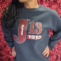 Delta Sigma Theta "January 13" 1913 Bling and Rhinestone Sweatshirt / Tshirt Shirts Winters Industries by Fully Promoted Mesquite S Black Sweater