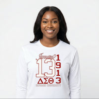 Delta Sigma Theta January 13 Tee/Sweatshirt Shirts Winters Industries by Fully Promoted Mesquite S SWEATSHIRT White