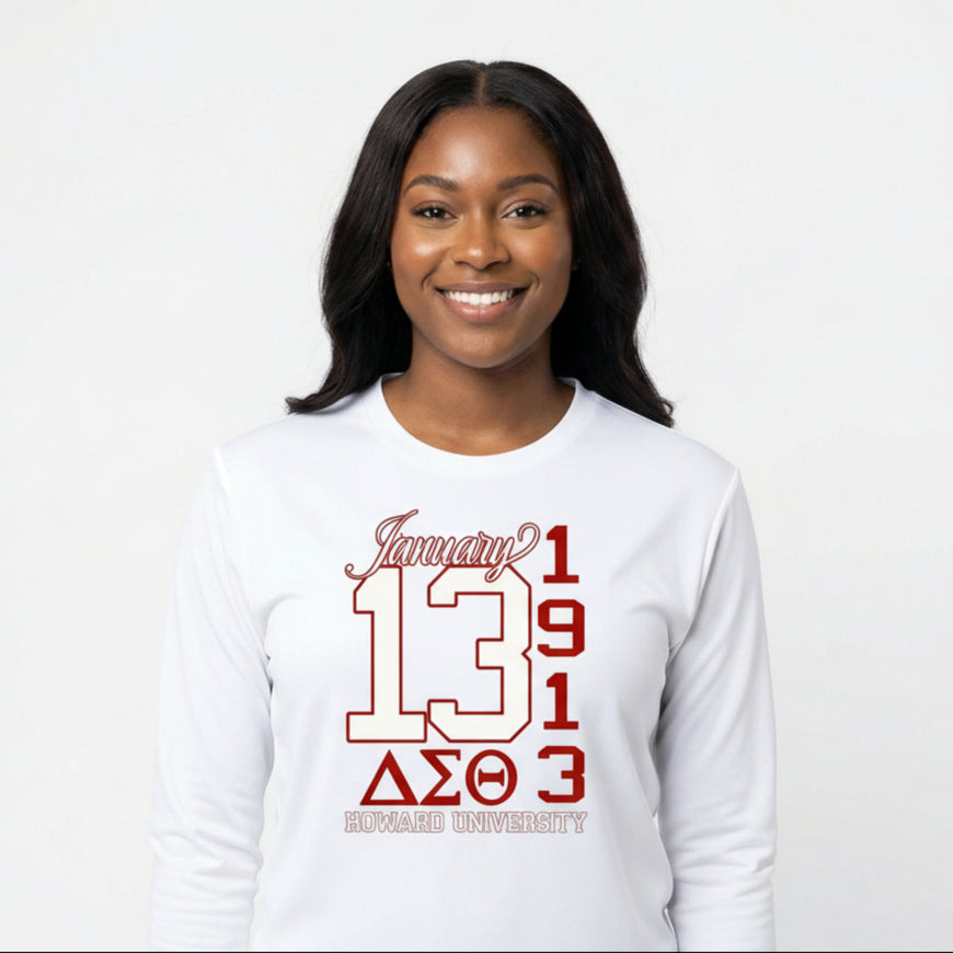 Delta Sigma Theta January 13 Tee/Sweatshirt Shirts Winters Industries by Fully Promoted Mesquite S SWEATSHIRT White