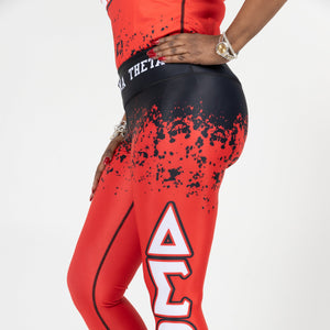 Delta Sigma Theta Leggings / Legging Sets (Black and Red)