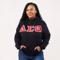 Delta Sigma Theta Letters Hoodie Shirts wintersindustries S Black 