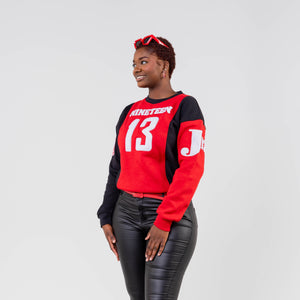 Delta Sigma Theta Nineteen 13 "J13" Chenille and Embroidered Sweatshirt (Red/White) Shirts Winters Industries by Fully Promoted Mesquite 
