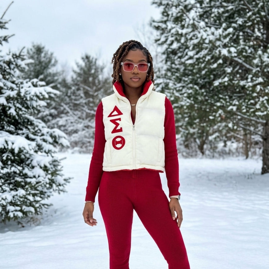 Delta Sigma Theta Reversible Puffer Vest Winters Industries 