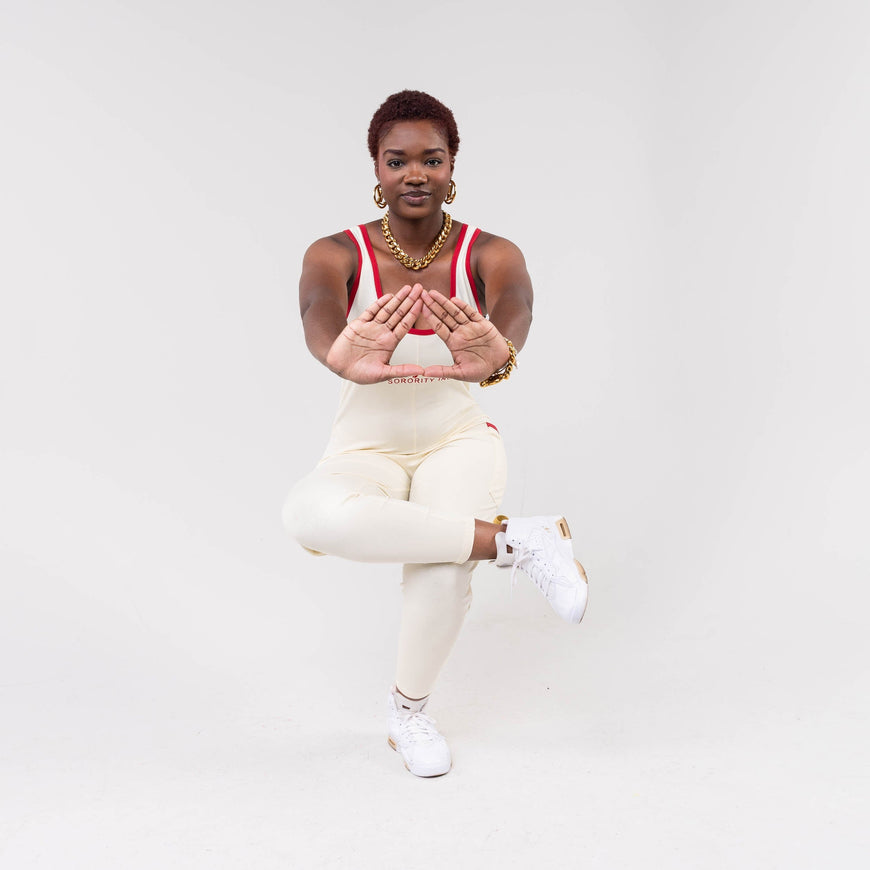 Delta Sigma Theta Romper Cream Shirts Winters Industries by Fully Promoted Mesquite 