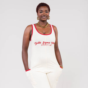 Delta Sigma Theta Romper Cream Shirts Winters Industries by Fully Promoted Mesquite 