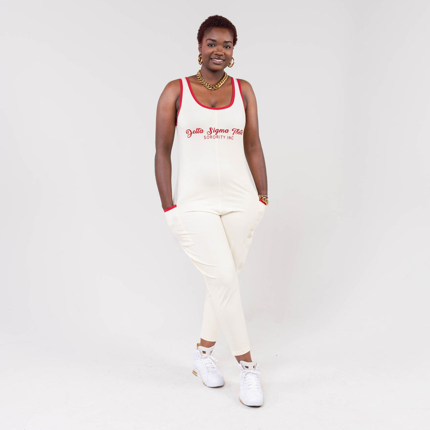 Delta Sigma Theta Romper Cream Shirts Winters Industries by Fully Promoted Mesquite 