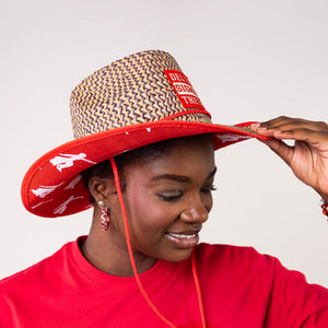 Delta Sigma Theta Straw Cowboy Hat with Strap Winters Industries 
