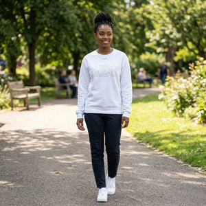 Delta Sigma Theta White Glitter Bling Letters White Tee/Sweatshirt WintersIndustries by Fully Promoted Mesquite 