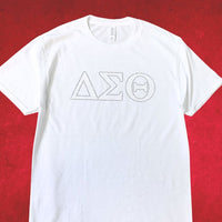 Delta Sigma Theta White Letters White Tee