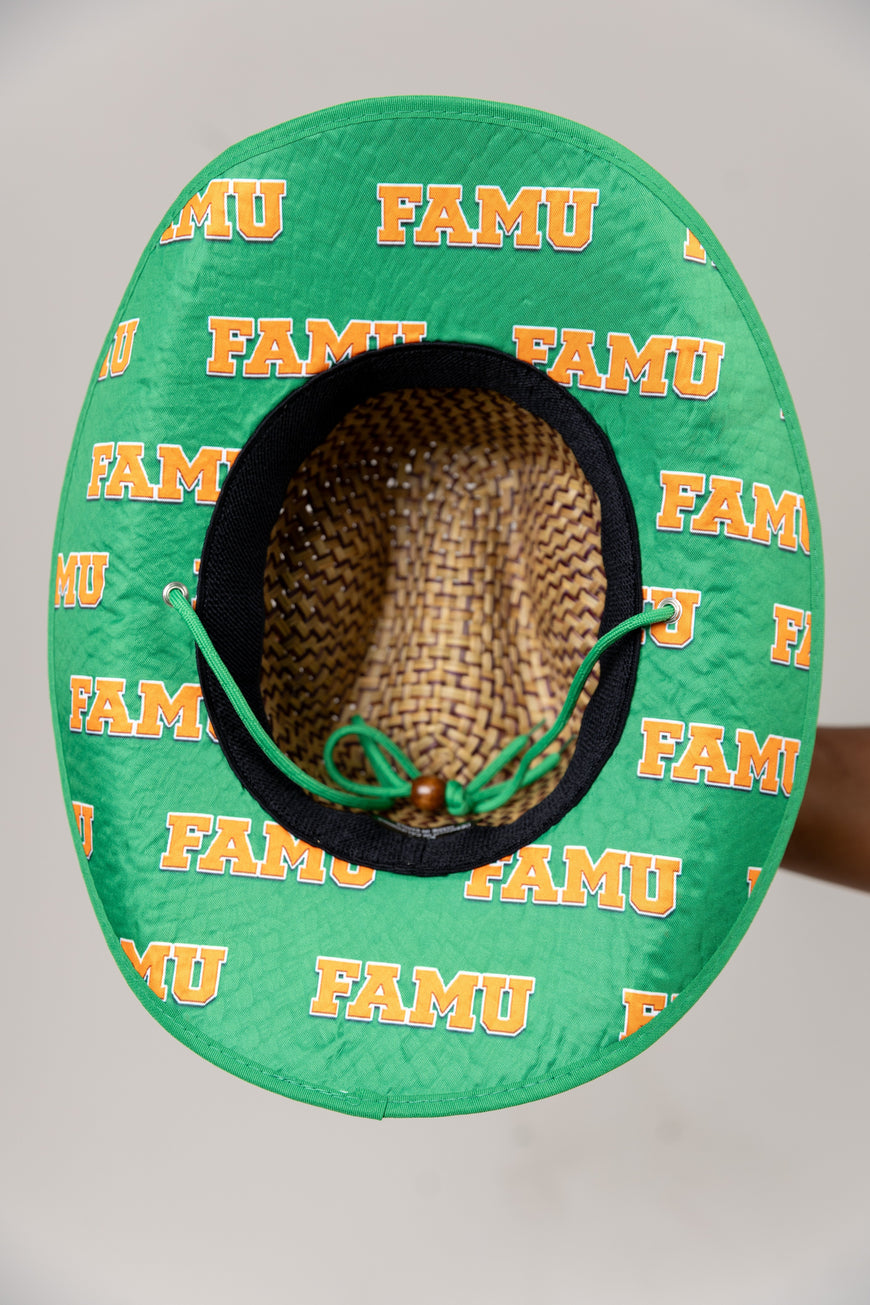 Florida A&M University (FAMU) Straw Cowboy Hat with Strap Winters Industries 
