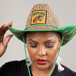 Florida A&M University (FAMU) Straw Cowboy Hat with Strap Winters Industries 